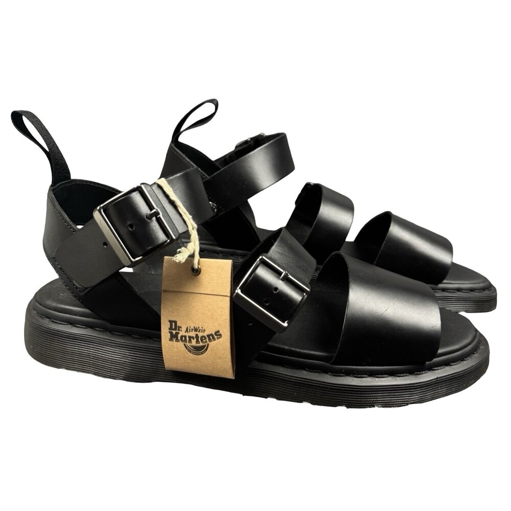 Dr Martens Mens Size 13 Gryphon Atlas Leather Gladiator Sandals Black New